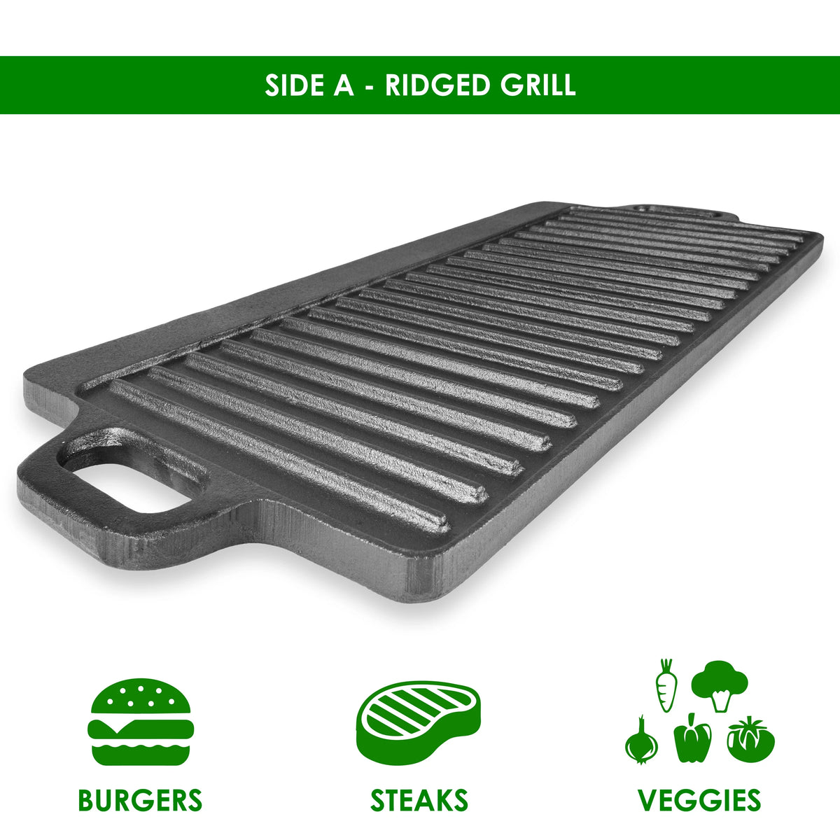 2-in-1 Reversible Cast Iron Griddle R945