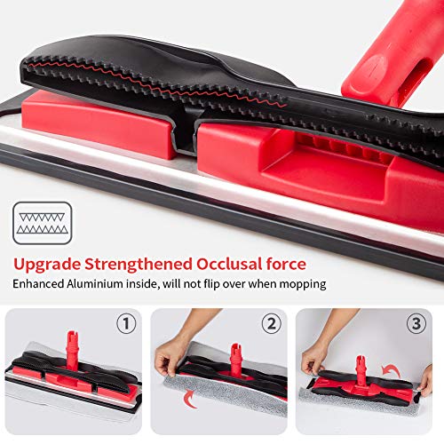 Microfiber Flat Mop with 4 Washable Pads R5877