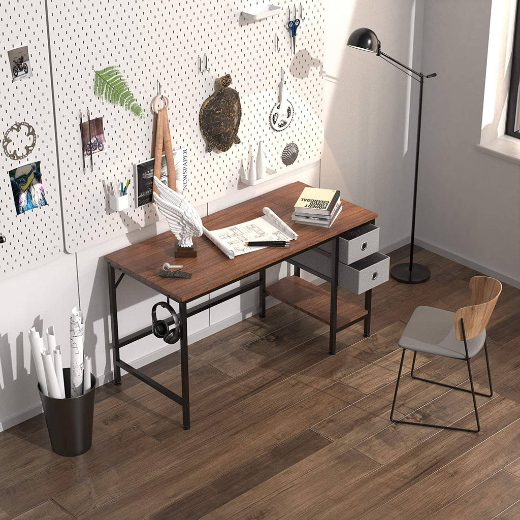 47x22 Desk with Drawers and Storage Shelves Q975