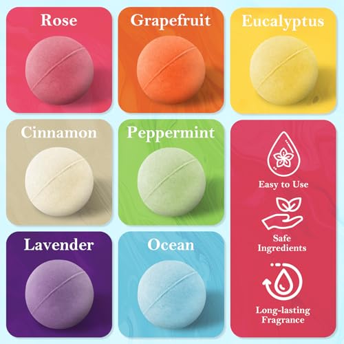 7 Packs Shea Butter Bath Bombs Set X291