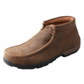 Distressed Saddle Leather Safety Toe Driving Moc E699673