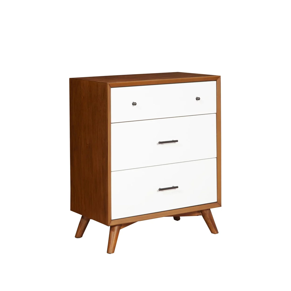 Wooden Chest with Three Drawers Brown and White N33673