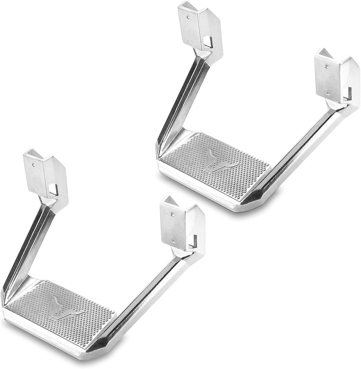 4-Pack Universal Aluminum Side Steps in Polished Silver K523252