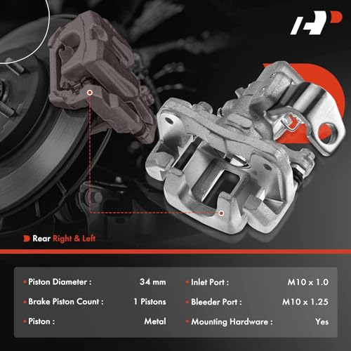 Disc Brake Caliper Assembly with Bracket Rear Right Passenger Side G35765