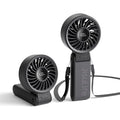 Handheld Fan High-Power Motor LED Display 5000mAh Rechargeable Foldable Black W3365