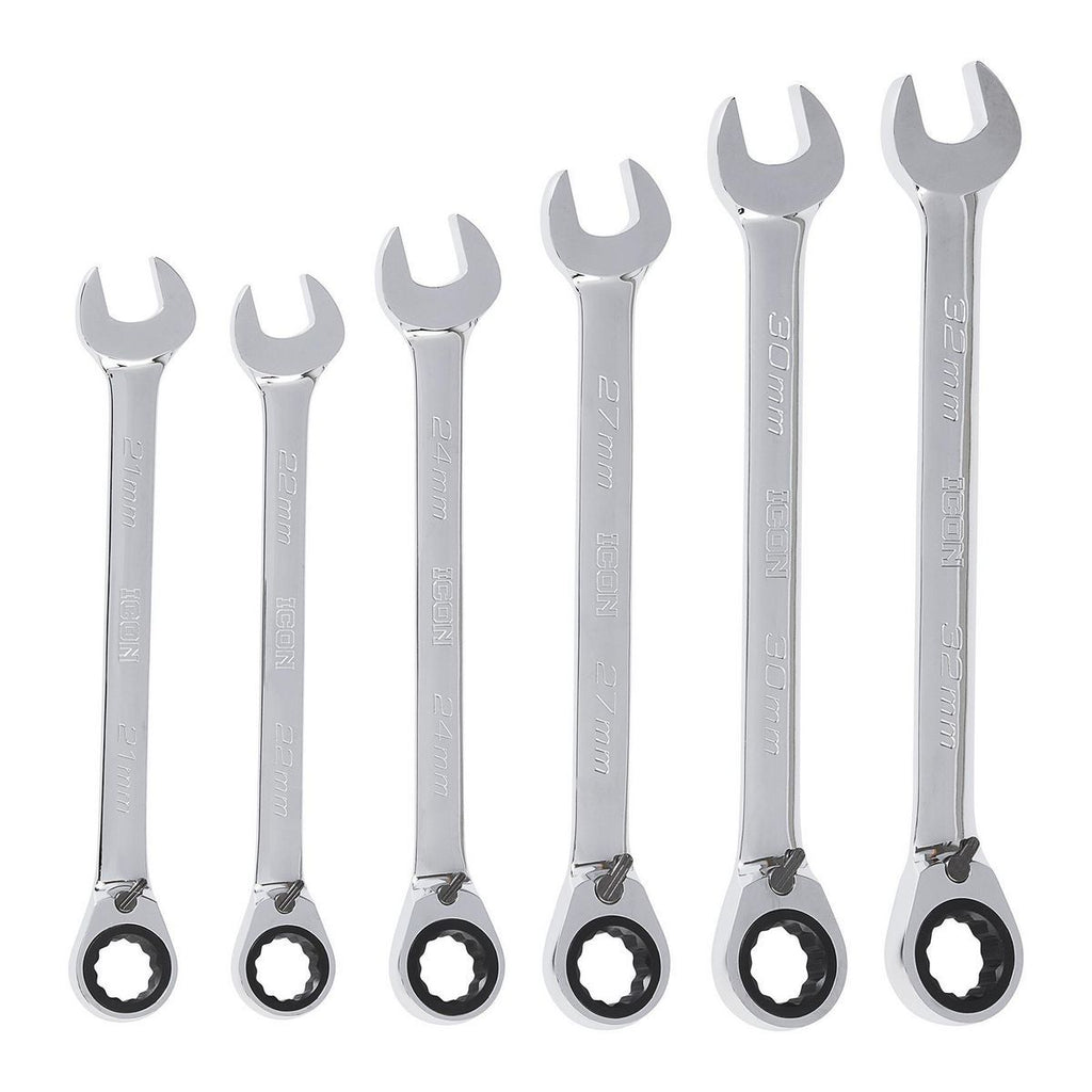 6-Piece Reversible Metric Ratcheting Combination Wrench Set C79744