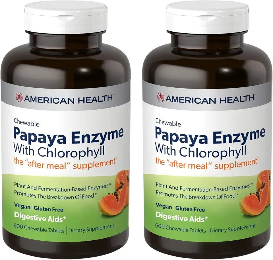 Papaya Enzyme with Chlorophyll Chewable Tablets 2 Pack D20444