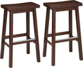 Walnut Solid Wood Kitchen Counter Stool 29 inch Set of 2 F159852