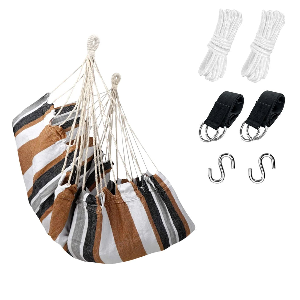 Hammock Chair with Pocket, Max 300 lbs, Dark Gray J740