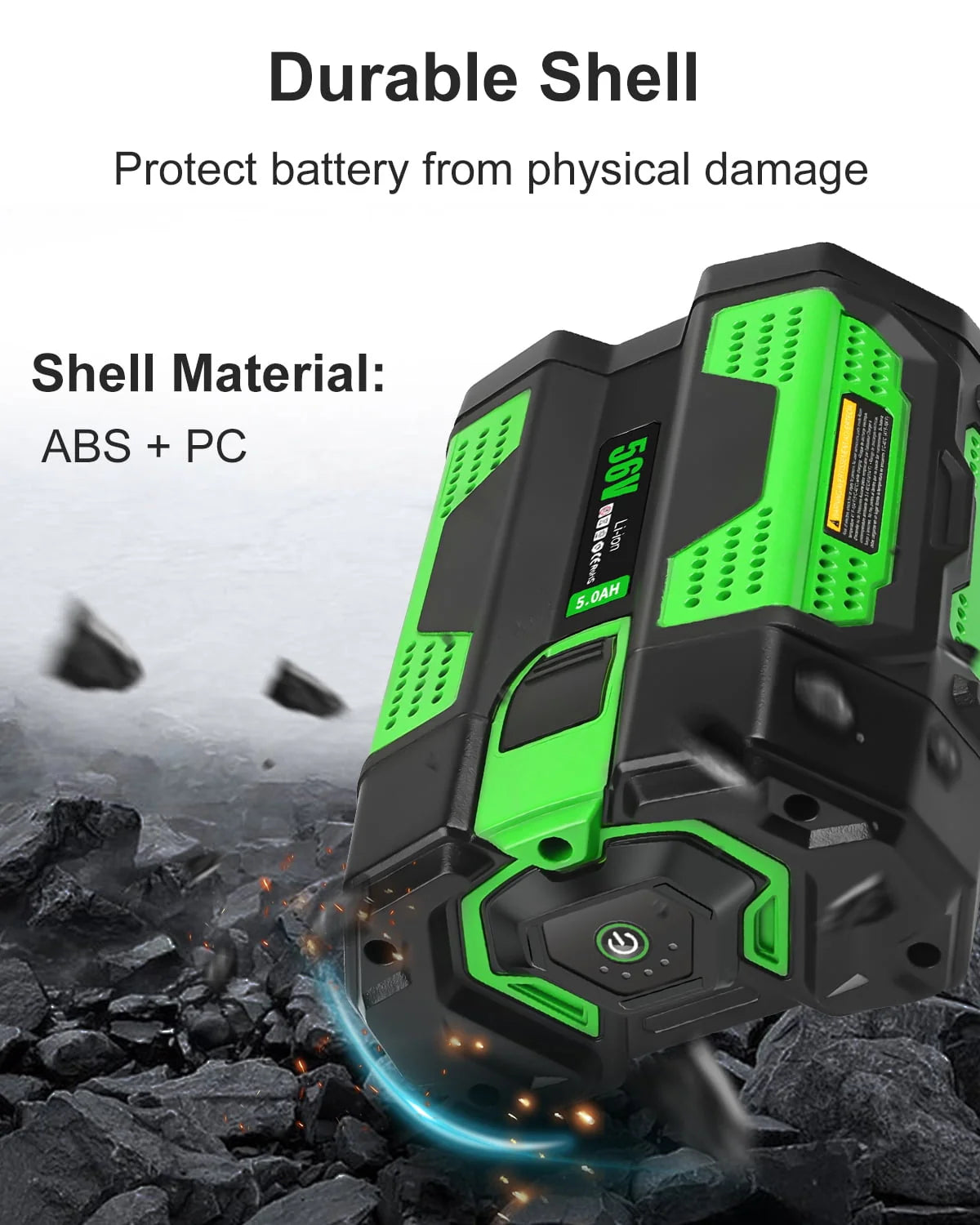 56V 5.0Ah Lithium Battery with Fuel Gauge W358790