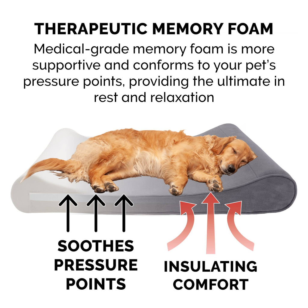 Giant Gray Memory Foam Pet Bed for Dogs u0026 Cats S236928