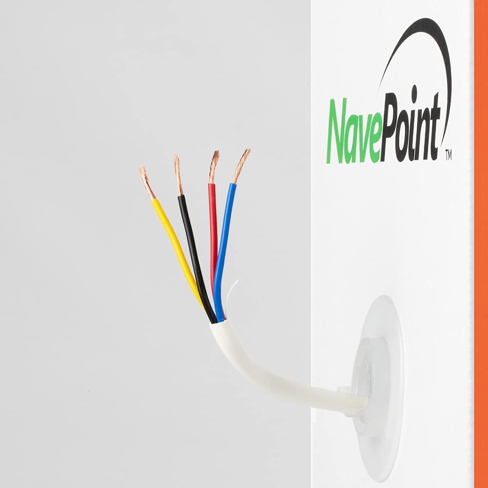 250ft 14/4 AWG 4 Conductor White Speaker Cable G256873