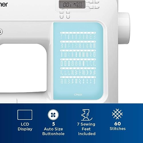 Computerized Sewing Machine with 60 Built-in Stitches Z51906