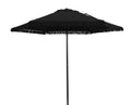 White 7.5' Round Patio Umbrella with Steel Pole K7153