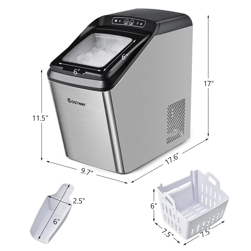 Countertop Nugget Ice Maker 29lb/Day Self-Cleaning U5906