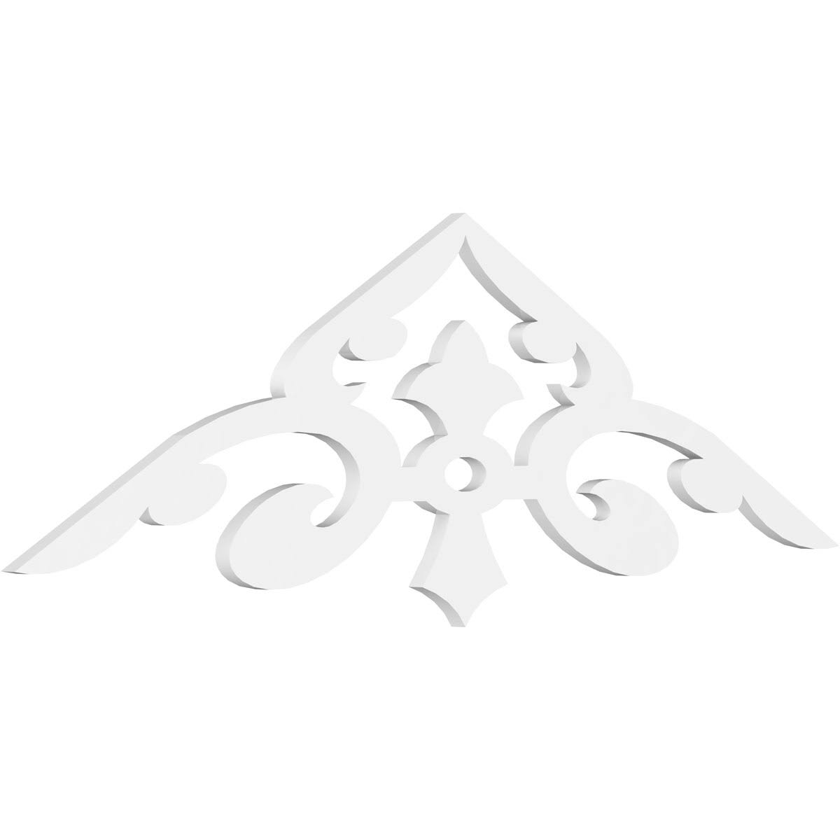 60x22W x 17 1/2x22H x 1x22P PVC Gable Pediment C26927