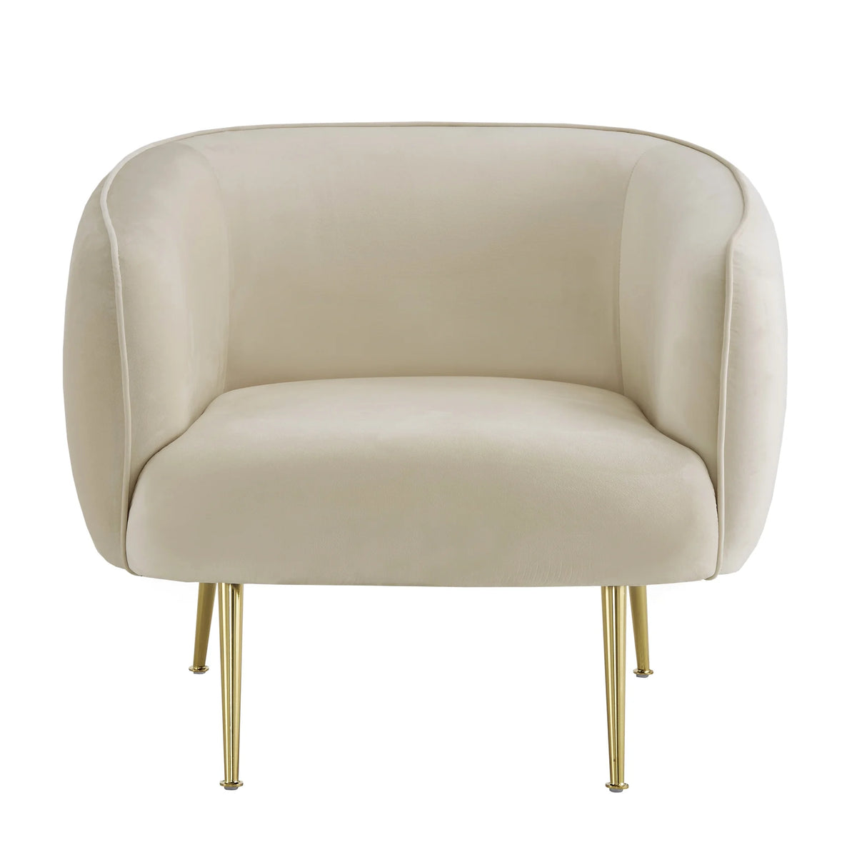 Beige Velvet Upholstered Accent Chair D944693