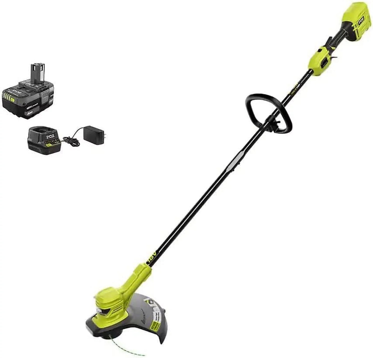 18V Cordless Battery String Trimmer with 4.0 Ah Battery and Charger D58743