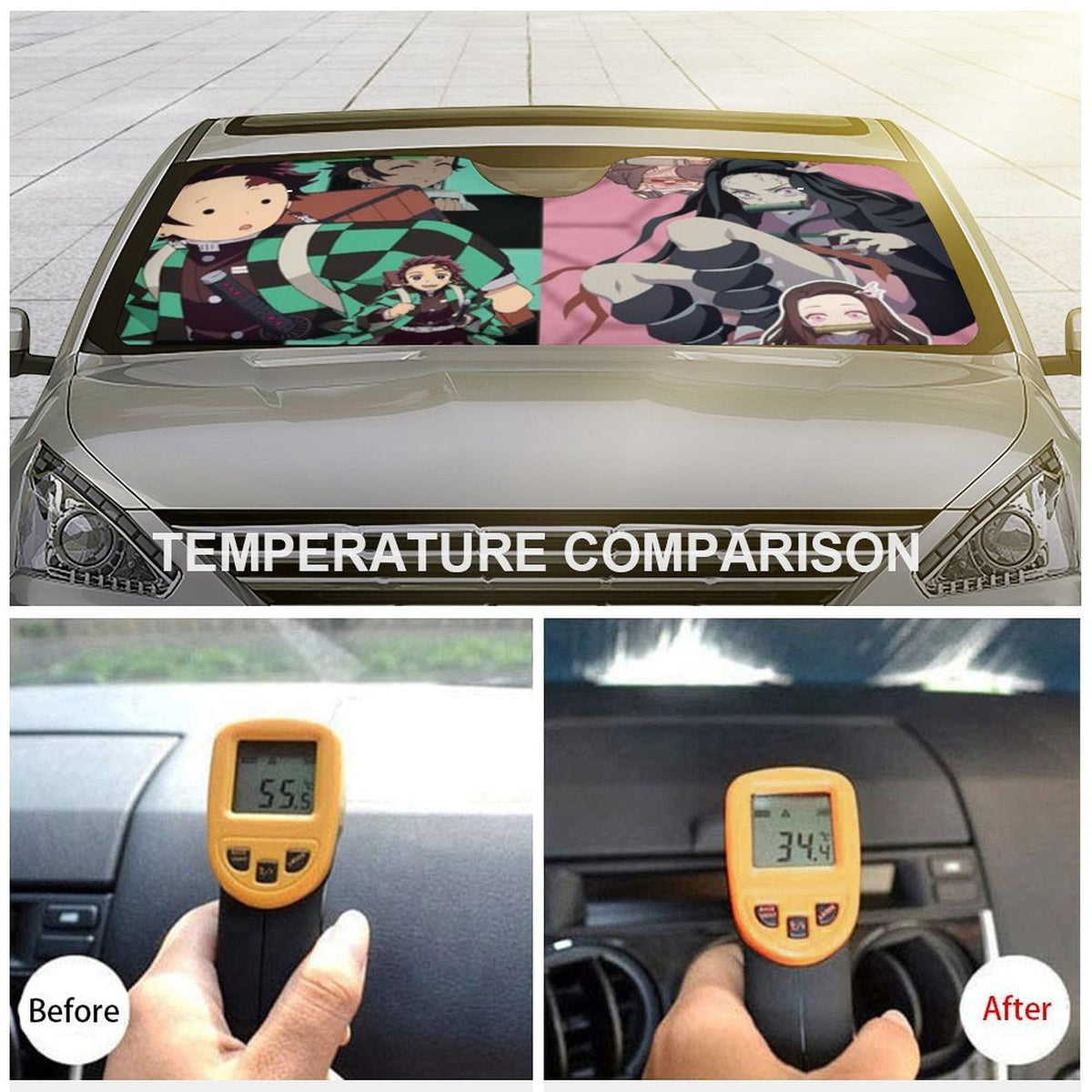 Foldable Reflective Car Windshield Sunshade P9133