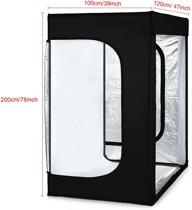 47x39x78 inch Dimmable LED Photo Shooting Tent with 3 Colors PVC Backdrops and Carrying Bag X922519
