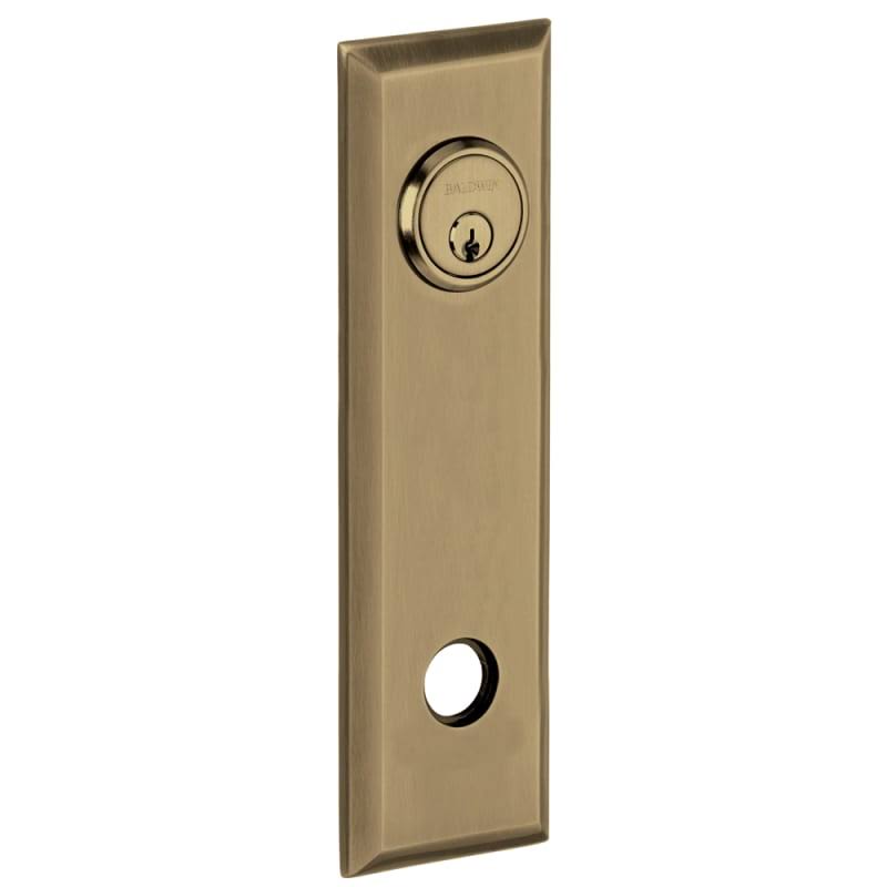 Satin Brass/Black Single Passage Door Set C6176