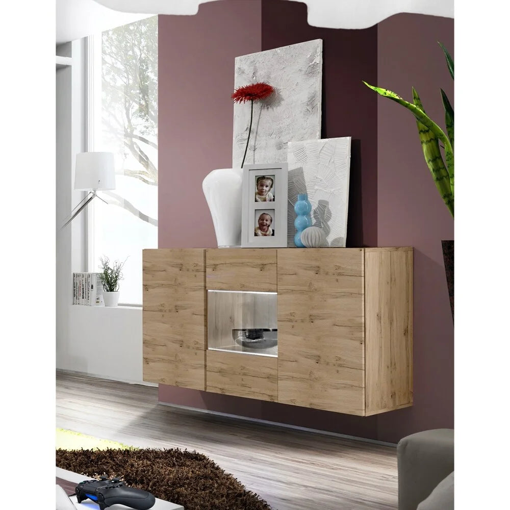 Wall Mounted Floating Sideboard Oak Z492