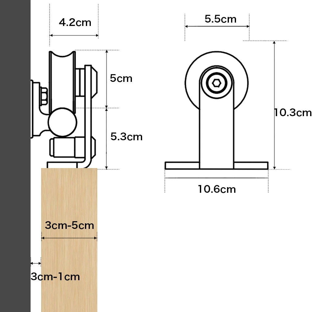 14Ft Stainless Steel Sliding Barn Door Hardware Kit T84977