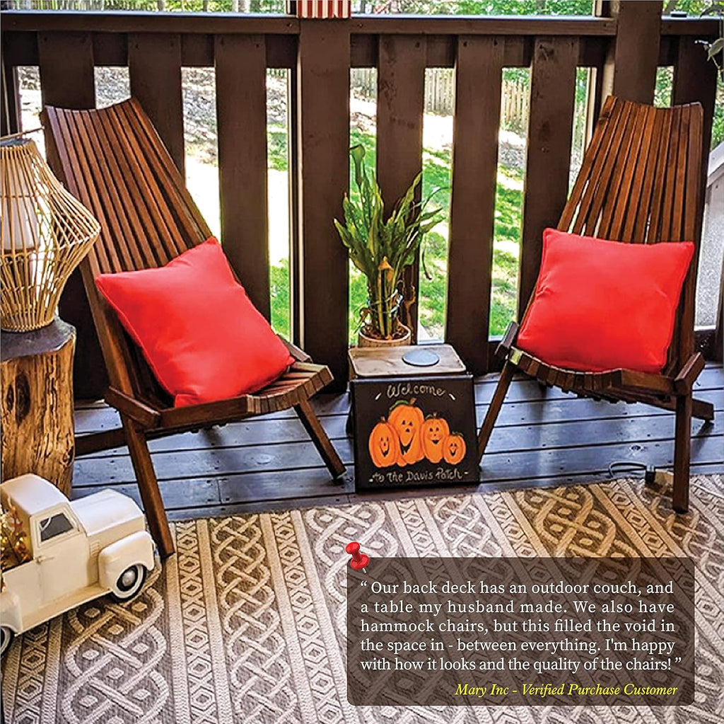 Folding Acacia Wood Outdoor Lounge Chair I698