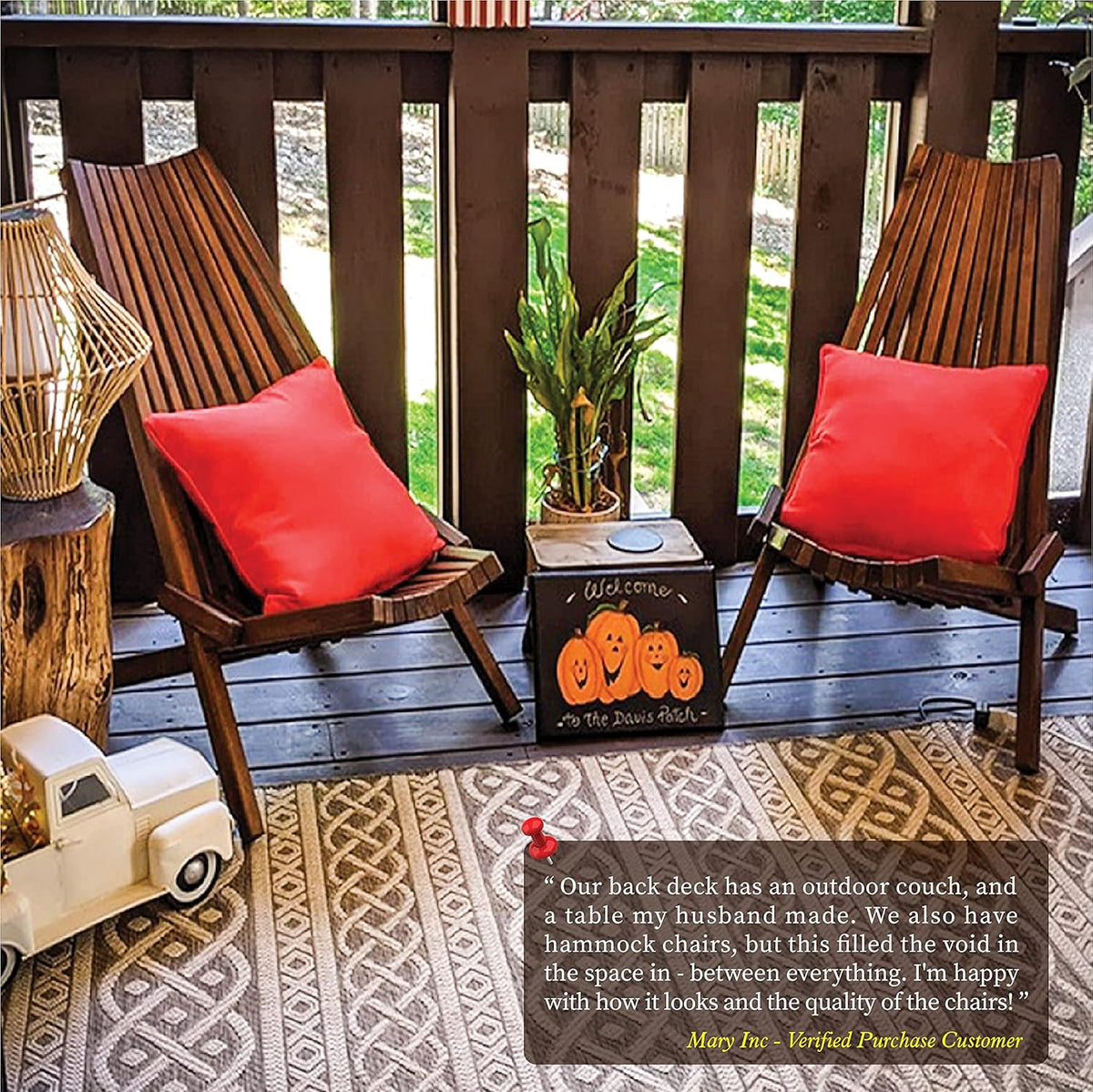 Folding Acacia Wood Outdoor Lounge Chair I698