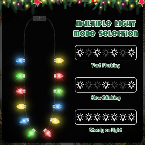 Christmas Necklace with 12 Glow Bulbs H920