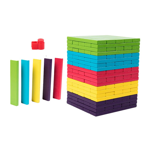 100 Pieces Wooden Stacking Blocks Building Kits Board Game R1246
