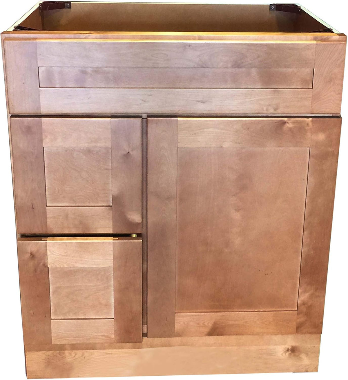 Maple Shaker Single-Sink Bathroom Vanity Base Cabinet 30 Wide x 21 Deep O8491