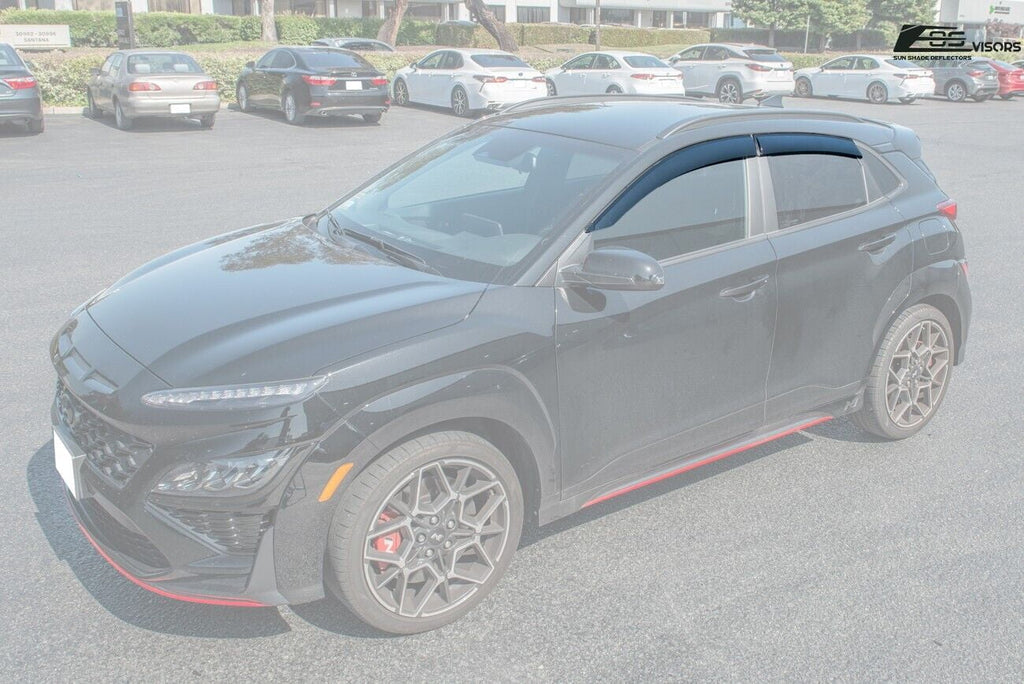 Smoke Tinted Tape-On Side Window Deflectors Rain Guard W3428
