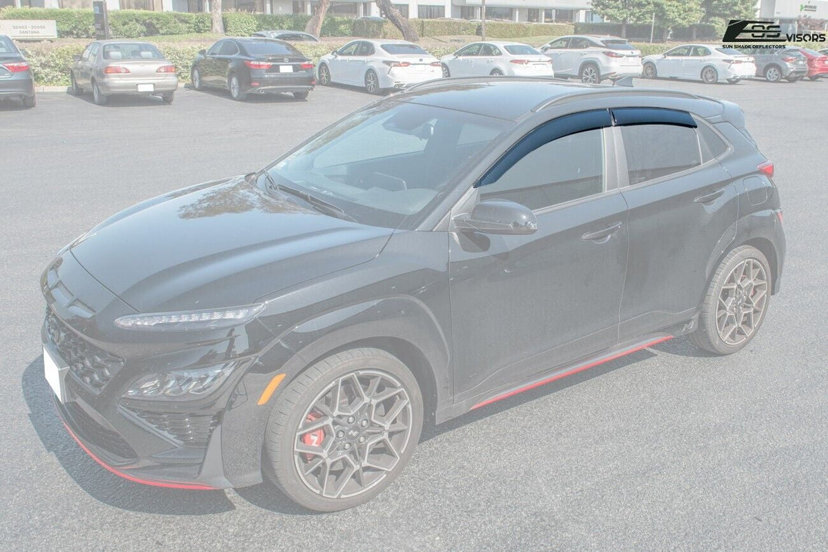 Smoke Tinted Tape-On Side Window Deflectors Rain Guard W3428