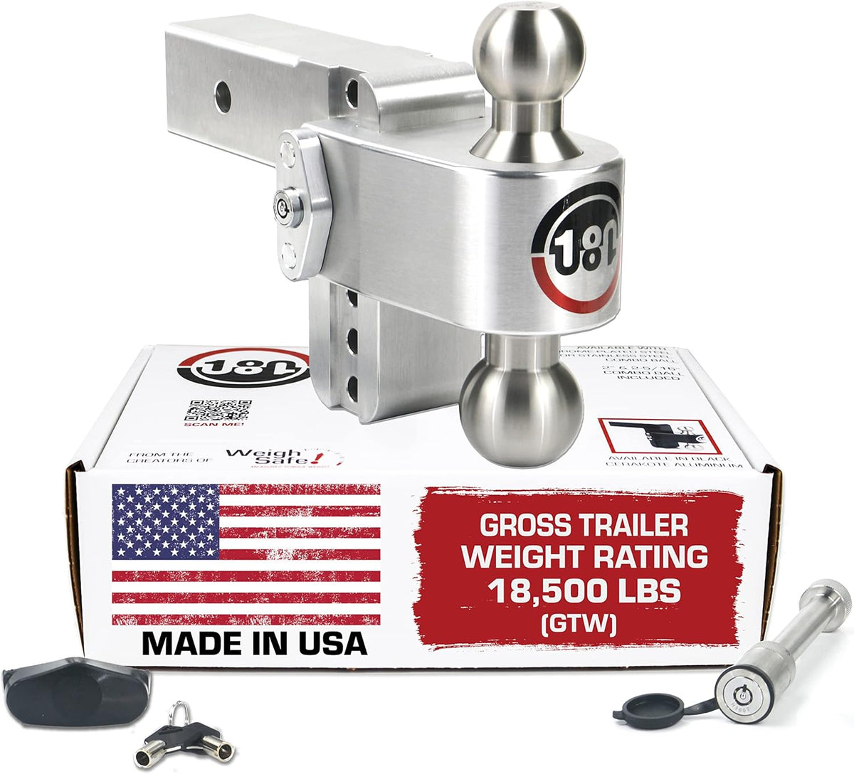 Aluminum Adjustable 6" Drop, Stainless Steel Ball, 2.5" Receiver G62745