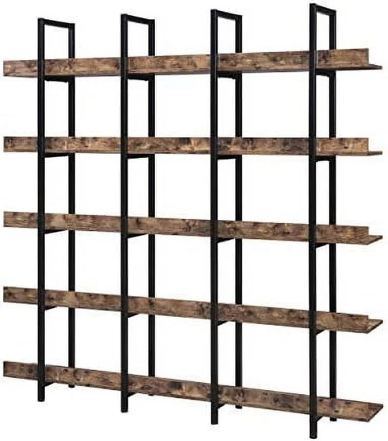 Oak 7-Tier L-Shaped Corner Bookshelf R98564
