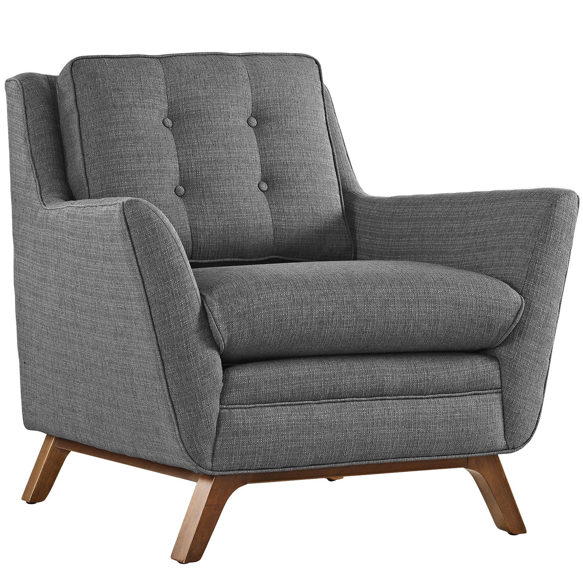 2 Piece Upholstered Fabric Living Room Set in Gray X89793