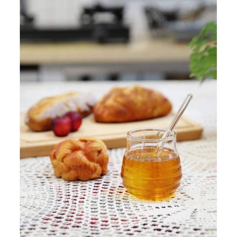 Tarro Para Miel Con Esparcidor, Vidrio, 266ml X5483