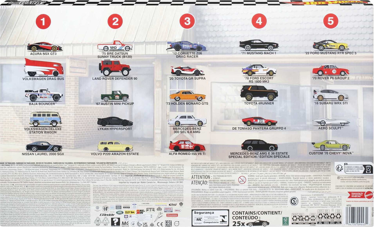 25 Car 1:64 Scale Sports Cars Play Vehicles O90986