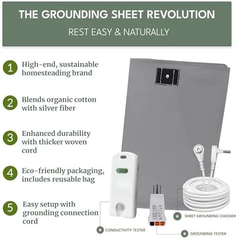 10% Silver & 90% Organic Cotton Grounding Sheet Y30207