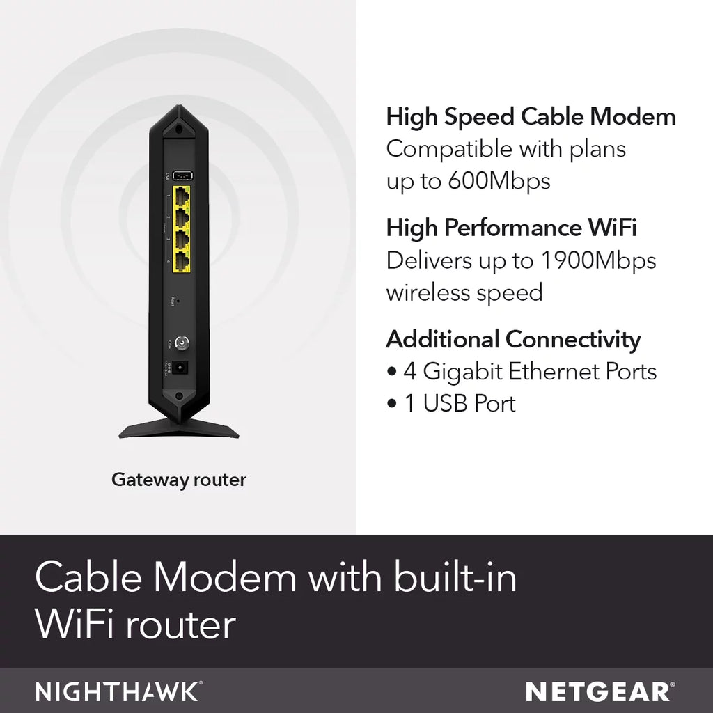 AC1900 DOCSIS 3.0 Cable Modem + WiFi Router Q479080