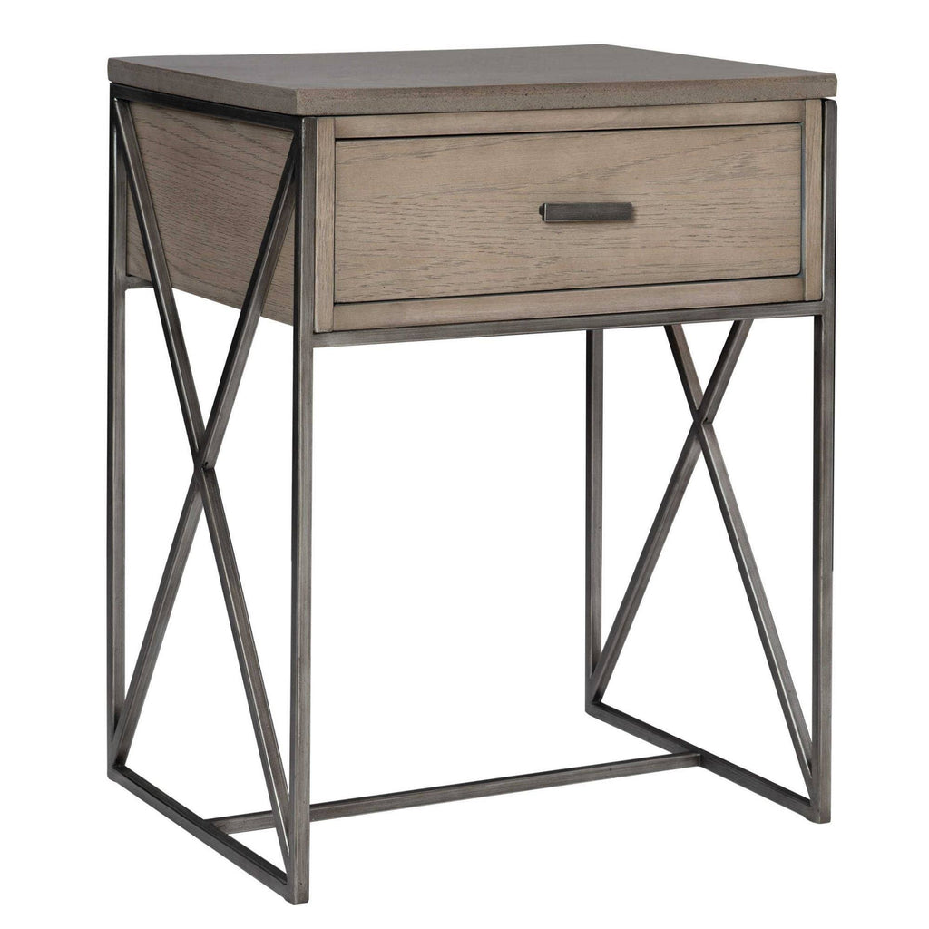 Brown and Gray Rectangular Side Table T6447