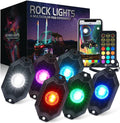 RGBW LED Rock Lights Kit with Bluetooth Controller, 6 Pods T144