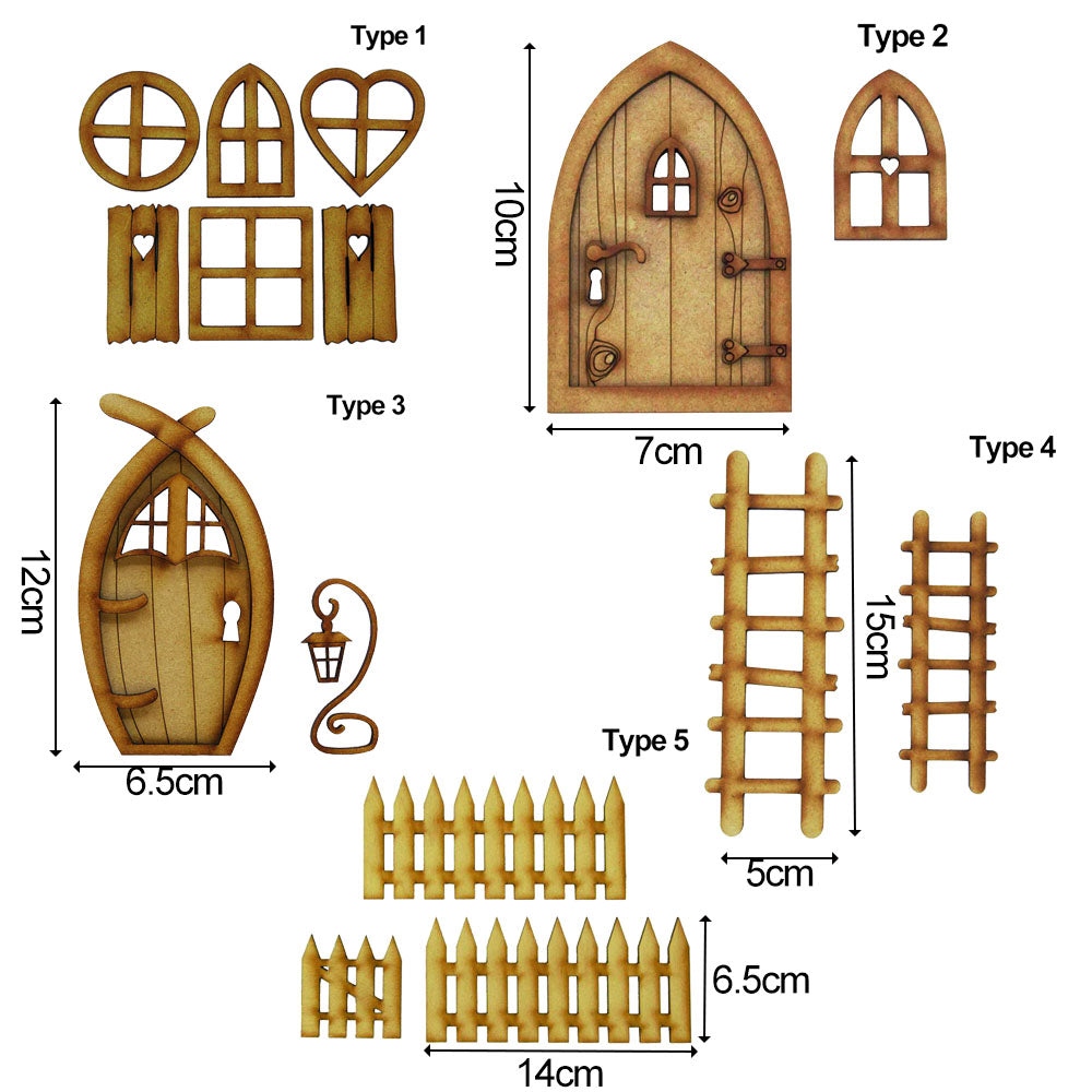 Wood Ornament Doll House Miniature Fairy Elf Door Dollhouse Garden Micro Landscape Wooden Craft Q36830