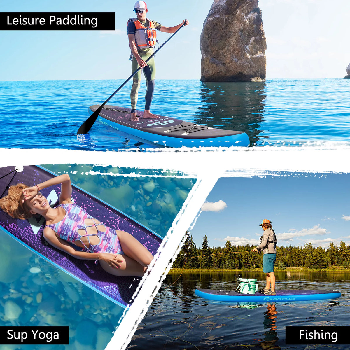 10.5' Inflatable Stand Up Paddle Board with Bag P714236
