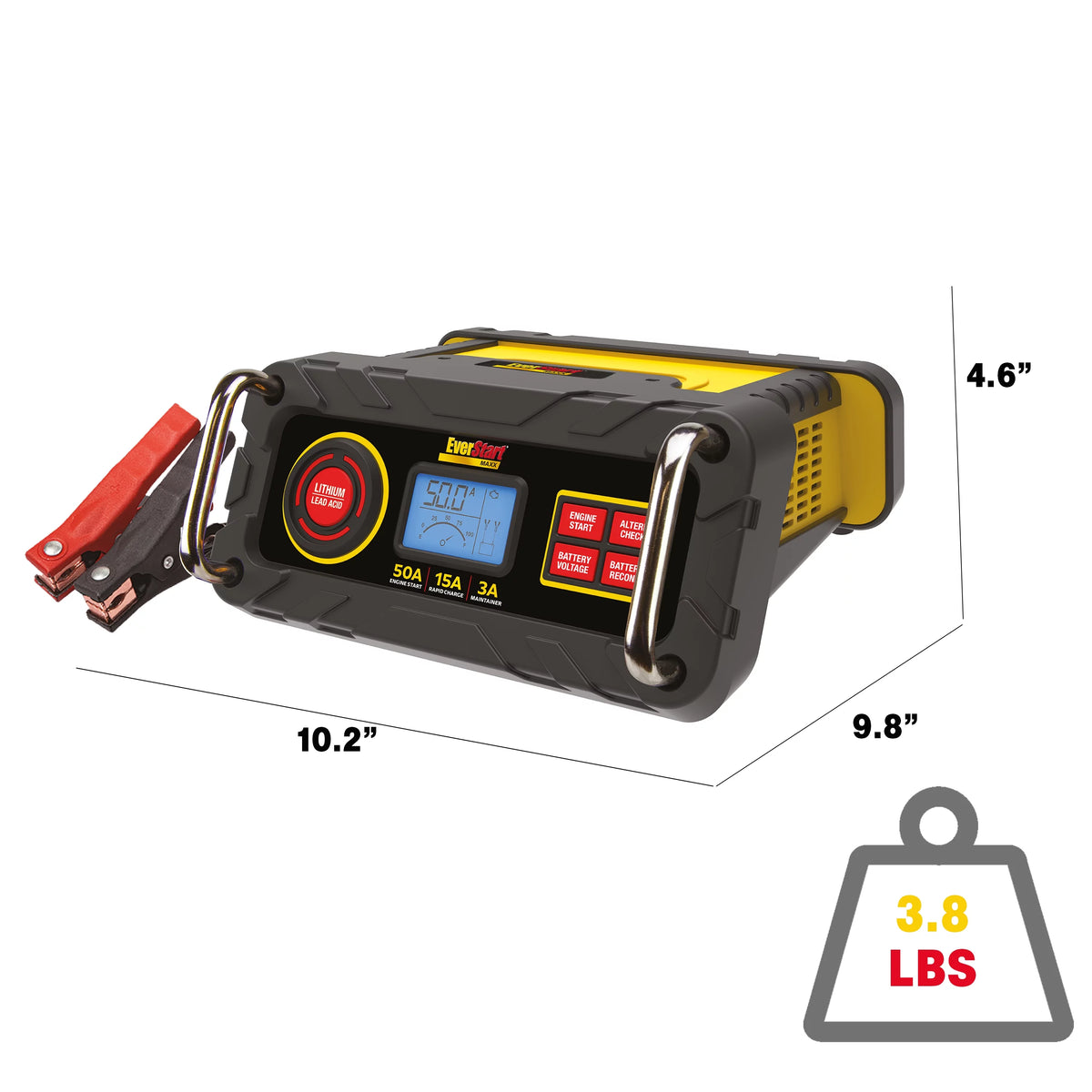 15 Amp Automotive Battery Charger with 50 Amp Engine Start U507