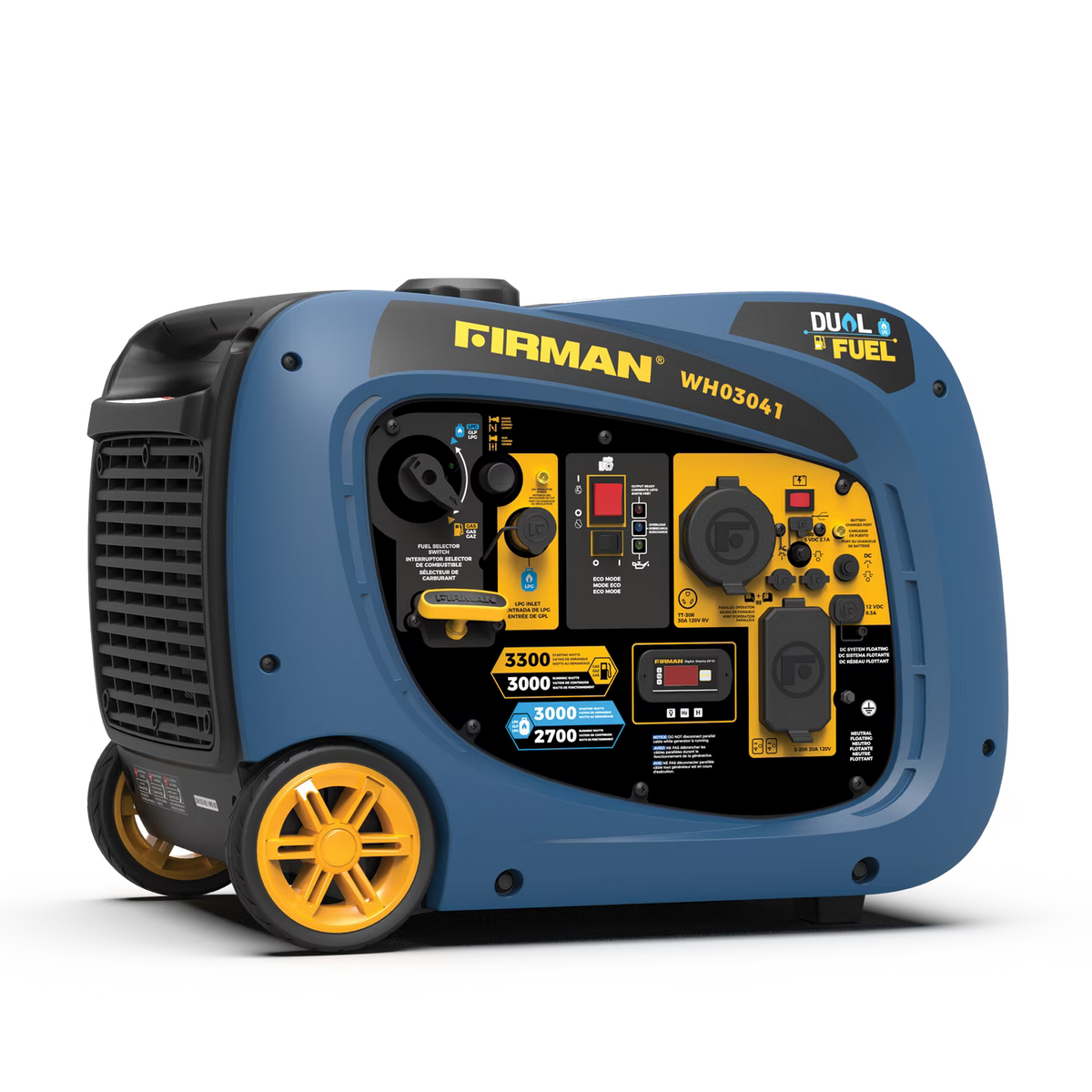 Dual Fuel Inverter Portable Generator 3300/3000W Recoil Start B68439