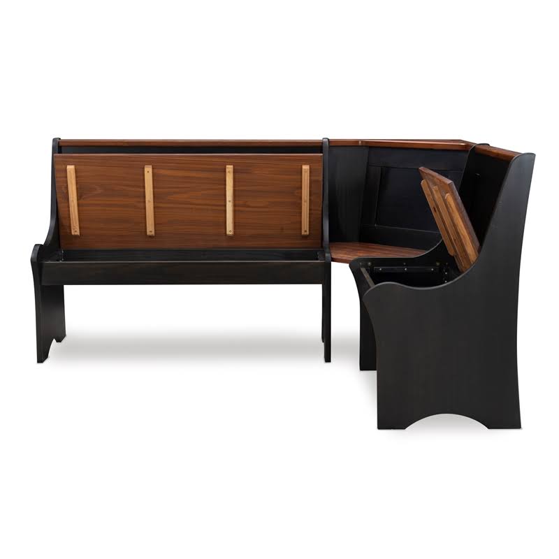Black Solid Wood Dining Nook C596