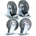 8'' Heavy Duty Anti-Skid Rubber Swivel Casters 4 Pack T5925