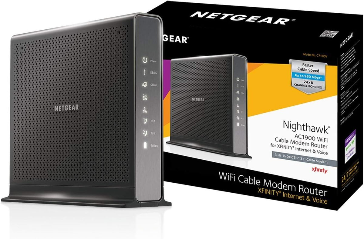 AC1900 DOCSIS 3.0 WiFi Cable Modem Router Combo (Renewed) I835